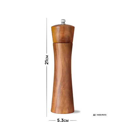 Premium Akazienholz Gewürz- und Pfeffermühle mit Keramikmahlwerk – Kulinarische Präzision trifft auf zeitlose Natur-Eleganz