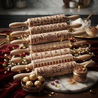 Zauberhafte Weihnachtsbäckerei: Motiv-Nudelhölzer für Plätzchen mit dem gewissen Etwas