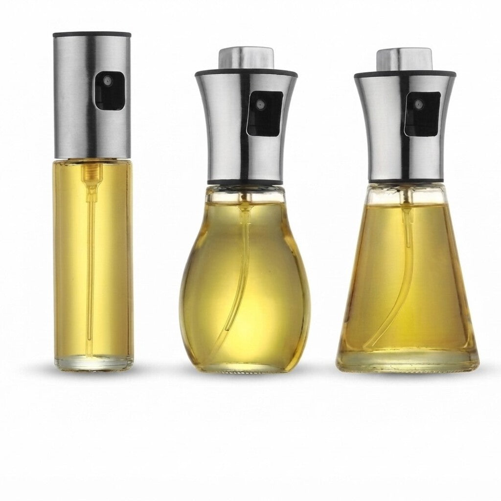 Premium Ölsprüher aus Glas und Edelstahl – Perfekte Dosierung für deine Küche