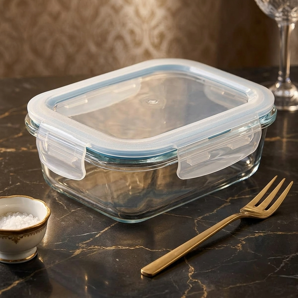 Premium Frischhaltebehälter-Set aus Borosilikatglas – 4-teilig