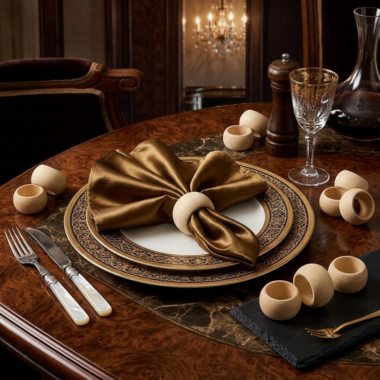 8 Stück Handgefertigte Holz-Serviettenringe – Rustikale Tischdeko für Landhaus, Weihnachten & Hochzeit