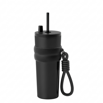 Premium Thermo-Travel-Mug (700 ml) mit integriertem Strohhalm– Dein perfekter Begleiter