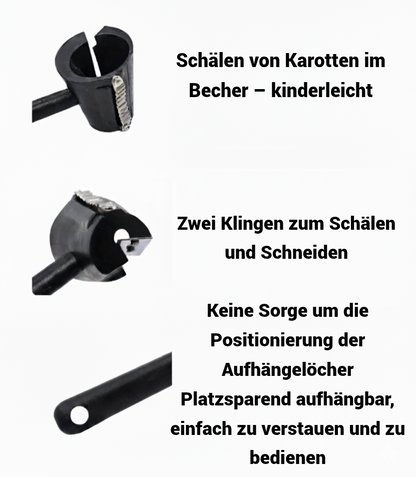 Manueller 3-in-1 Gemüse- und Obst-Spiralschneider- Vergessen Sie unsaubere Schnitte und mühsames Hacken.
