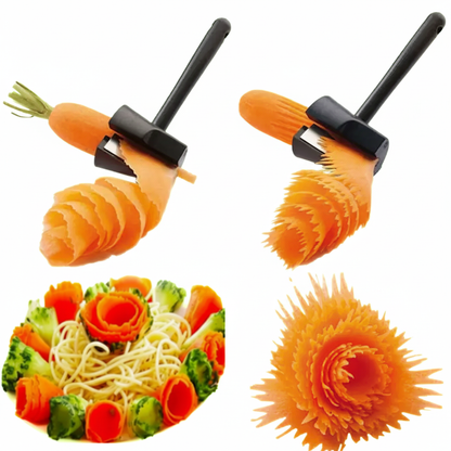 Manueller 3-in-1 Gemüse- und Obst-Spiralschneider- Vergessen Sie unsaubere Schnitte und mühsames Hacken.