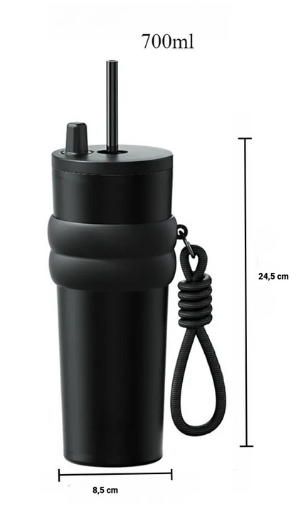 Premium Thermo-Travel-Mug (700 ml) – 18/10 Edelstahl & Auslaufschutz