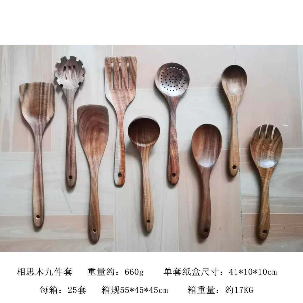 Premium Teakholz-Utensilien-Set