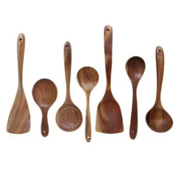Premium Teakholz-Utensilien-Set