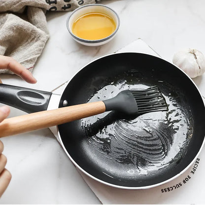 12-teiliges Premium Küchenhelfer-Set | Silikon & Echtholz- Kochen mit Stil und Präzision