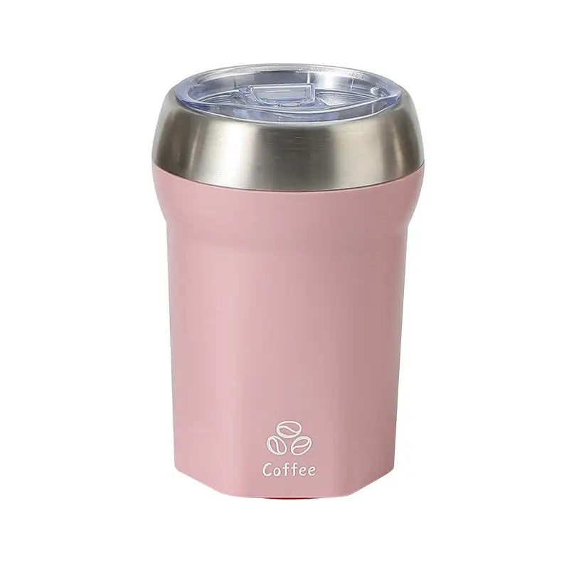 Coffee Tumbler with Suction Base Spill-Proof Bottom Grip Mug 400ML Coffee Cup with Lid Portable Insulated Vacuum Flask