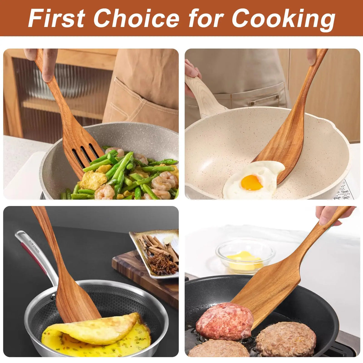 Premium Teakholz-Utensilien-Set