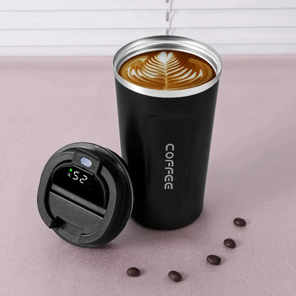 Thermobecher mit smarter Temperaturanzeige - Edelstahl, LED-Anzeige