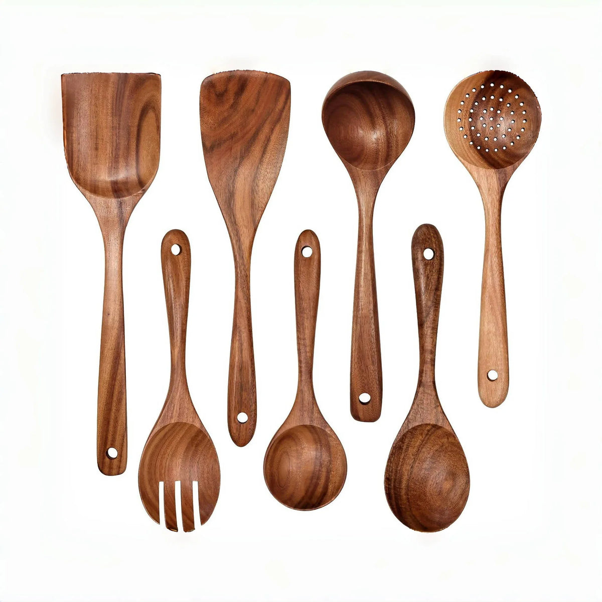 Premium Teakholz-Utensilien-Set