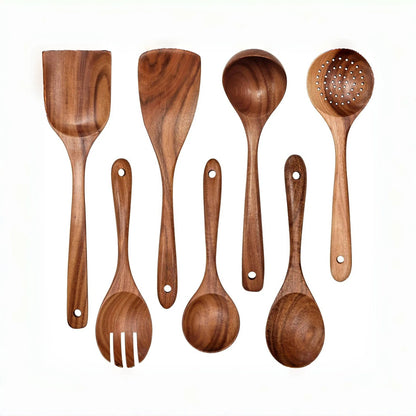Premium Teakholz-Utensilien-Set