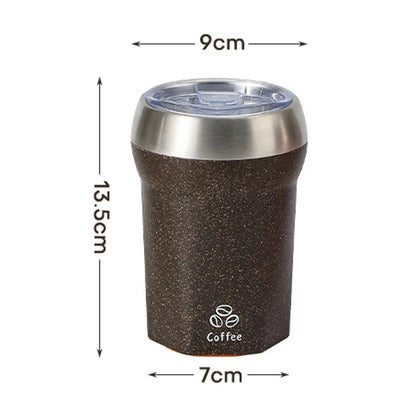Coffee Tumbler with Suction Base Spill-Proof Bottom Grip Mug 400ML Coffee Cup with Lid Portable Insulated Vacuum Flask