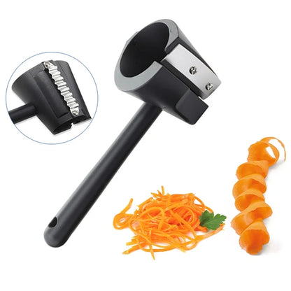 Manueller 3-in-1 Gemüse- und Obst-Spiralschneider- Vergessen Sie unsaubere Schnitte und mühsames Hacken.