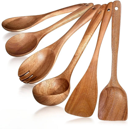 Premium Teakholz-Utensilien-Set