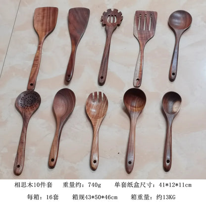 Premium Teakholz-Utensilien-Set