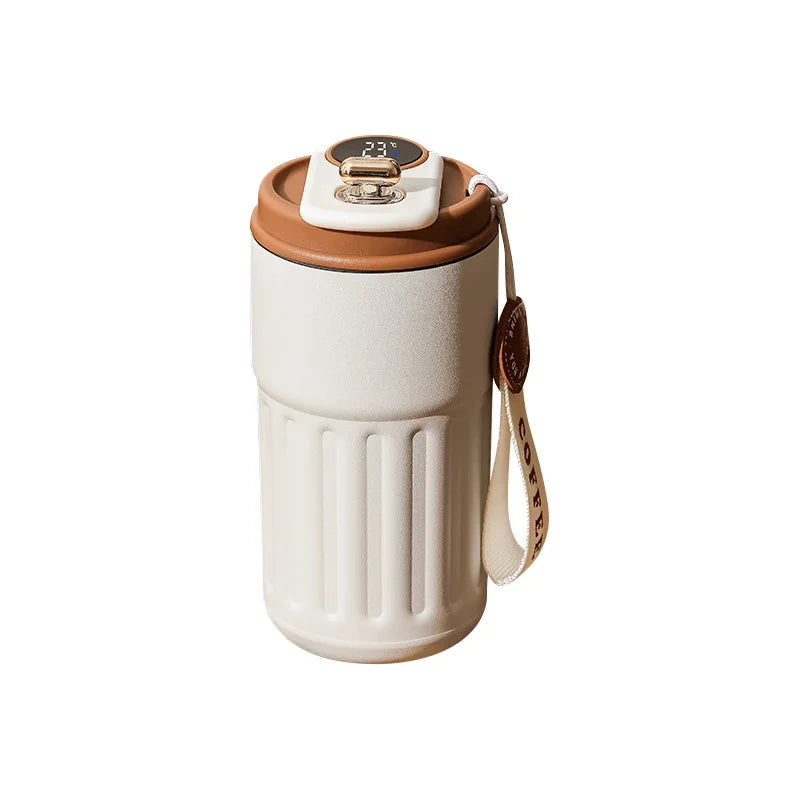 Thermobecher mit smarter Temperaturanzeige - Edelstahl, LED-Anzeige