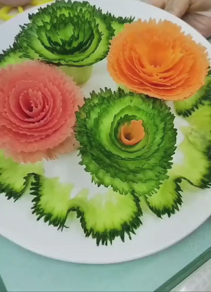 Manueller 3-in-1 Gemüse- und Obst-Spiralschneider- Vergessen Sie unsaubere Schnitte und mühsames Hacken.