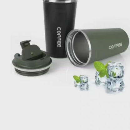 Thermobecher mit smarter Temperaturanzeige - Edelstahl, LED-Anzeige